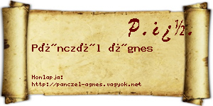 Pánczél Ágnes névjegykártya